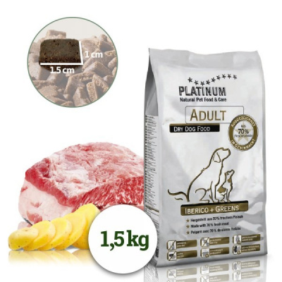 PLATINUM NATURAL IBERICO & GREENS - KANČÍ SE ZELENINOU 1,5 KG