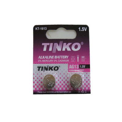 Alkalická knoflíková baterie TINKO LR44, balení 2ks