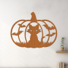 dřevo života Halloweenská dekorace na zeď - KOČKA Rozměry (cm): 40x33, Barevný vzor: Třešeň