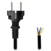 Nedis napájecí kabel 230V 1,8m Kabel, napájecí, 230V, přímá zástrčka Schuko (typ F), otevřená trojlinka, 3m, černý CEGL11930BK