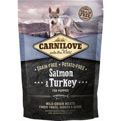 Carnilove Salmon & Turkey for Puppies 1,5kg (Superprémiové kompletní krmivo bez obilovin a bez brambor pro štěňata všech plemen. Losos a krocan.)