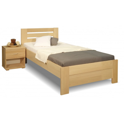 BedWorld Zvýšená postel z masivu Rita, 80x200, 90x200, masiv buk Rozměr matrace: 90x200, Povrchová úprava: bílá, Výška rámu: 45 cm