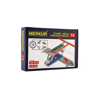 Merkur Toys Stavebnice MERKUR 014 Letadlo 10 modelů 141ks v krabici 26x18x5cm
