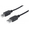 MANHATTAN Kabel USB 2.0 A-B propojovací 3m, černý 333382