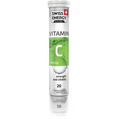 Swiss Energy Vitamín C 550 mg - pro sílu a vitalitu, 20 šumivých tablet