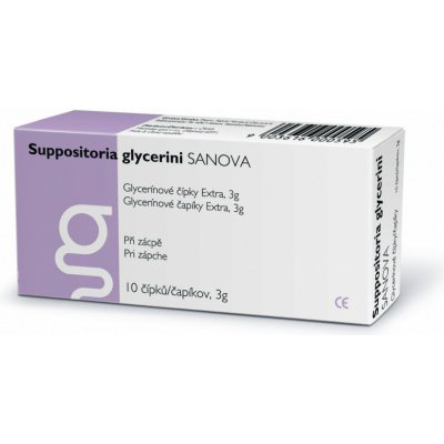 SUPP.GLYCERINI SANOVA Glycerín.čípky Extra 3g 10ks