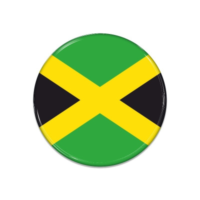Samolepka - Vlajka Jamajka - kruh 8x8 cm
