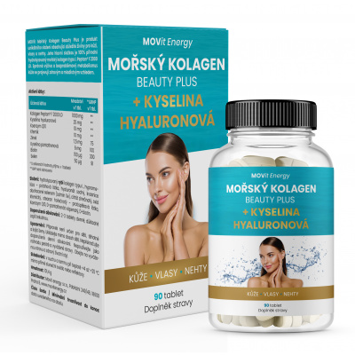 MOVit Energy MOVit Mořský Kolagen Beauty Plus + Kyselina hyaluronová, 90 tablet