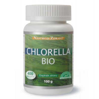 Nástroje zdraví Chlorella Chlorela Bio 400 tablet 100 g (pročištění, vitalita, energie)