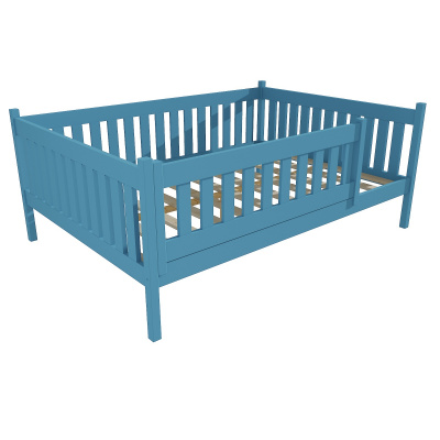 Vomaks unit, s.r.o. Dětská postel M 012 XL NEW* se zábranou Rozměr: 160 x 200 cm, Barva-3: barva modrá