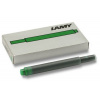 Inkoustové bombičky T10 Lamy zelené 5 kusů (do plnicích per LAMY T 10) (Lamy inkoustové bombičky T10)