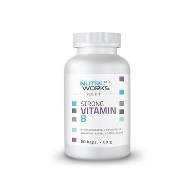 NutriWorks Strong Vitamin B 90 kapslí (Silný vitamín B)