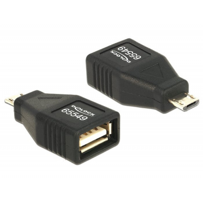 Delock Adapter USB micro-B samec > USB 2.0-A samice OTG, celý v pouzdru