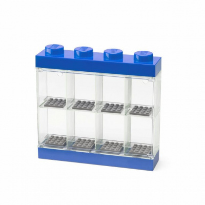 Úložný box LEGO sběratelská skříňka na 8 minifigurek - modrá (5711938032104)