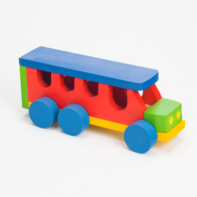 Dřevěný autobus - hračka pro kluky