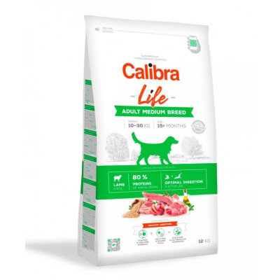 Calibra Dog Life Adult Medium Breed Lamb 12kg (Odesíláme do 48 hod. ex.sklad)
