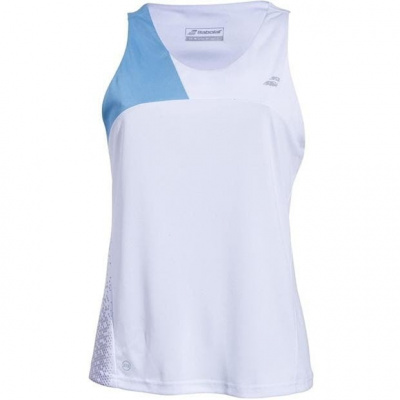 Babolat Performance Tank Top White/Hzn Blue 16