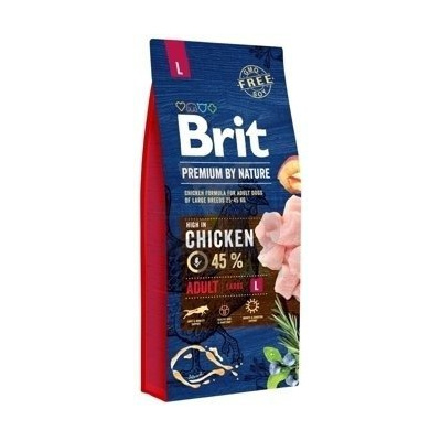 BRIT Premium By Nature Adult L 15kg + BRIT Jerky Snack Chicken with Insect 80g SLEVA 2%