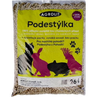 Agrolit Podestýlka dřevěné pelety 26l / 13,3kg