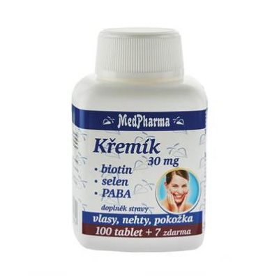 MedPharma Křemík 30 mg + biotin + selen + PABA 107 tablet