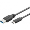 PremiumCord Kabel USB 3.1 konektor C/male - USB 3.0 A/male, černý, 3m ku31ca3bk