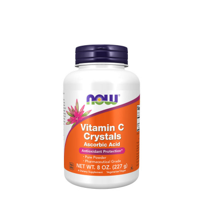 NOW Vitamin C Crystals kyselina askorbová bez GMO čistý prášek 227 g