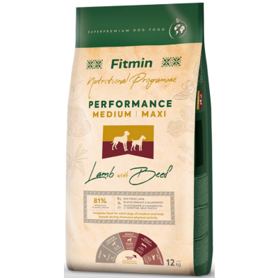 Fitmin Dog Lamb with Beef Medium/Maxi Performance 2x12kg+DOPRAVA ZDARMA+1x masíčka Perrito! (+ SLEVA PO REGISTRACI / PŘIHLÁŠENÍ ;))