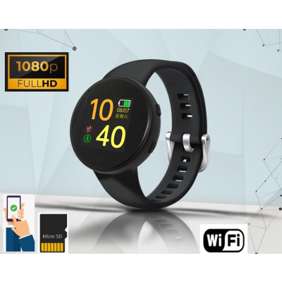 Spy digitální hodinky na ruku s wifi kamerou FULL HD + podpora micro sd 256GB