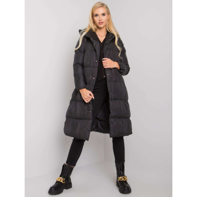 Woman Collection Zimní černý dlouhý prošívaný kabát starlet lc-kr-2409.27x-black velikost: s