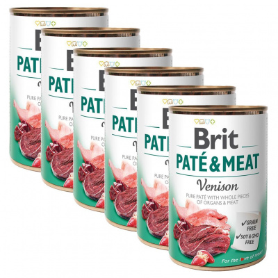 Konzerva Brit Paté & Meat Venison 6 x 400 g