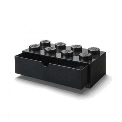 LEGO® stolní box 8 se zásuvkou 31,6 x 15,8 x 11,3 cm černá