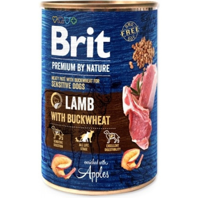 Brit Premium by Nature Dog konzerva - Lamb with Buckwheat 400 g