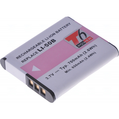 T6 Power Baterie T6 Power pro Pentax Optio WG-1, Li-Ion, 3,7 V, 700 mAh (2,6 Wh), černá