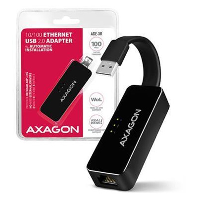 AXAGON ADE-XR, USB2.0 - externí Fast Ethernet adaptér, auto install - ADE-XR