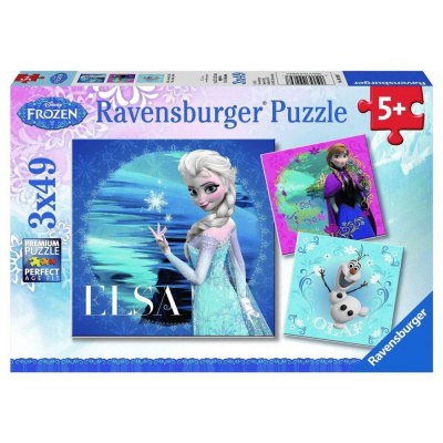 Ravensburger Disney Puzzle Ledové království Elsa, Anna, Olaf 3x49 dílků