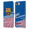 Pouzdro na mobil Apple Iphone 7+/8+ - HEAD CASE - FC Barcelona - Logo název (Otevírací obal, kryt na mobil Apple Iphone 7+/8+ - Fotbalový klub FC BARCELONA znak na modrém pozadí)