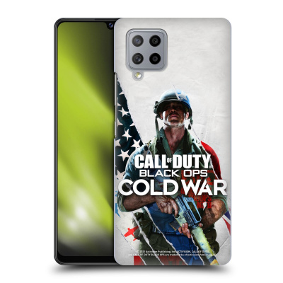 Zadní obal pro mobil Samsung Galaxy A42 5G - HEAD CASE - SPECOD Black Ops Cold War - Speciální Edice (Plastový kryt, obal, pouzdro na mobil Samsung Galaxy A42 5G - COD Cold War - Americký voják)