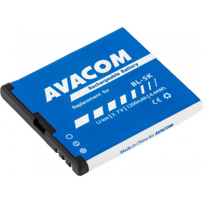 AVACOM GSNO-BL5K-S1200A Li-Ion 3,7V 1200mAh - neoriginální - Baterie do mobilu Nokia C7-00 Li-Ion 3,7V 1200mAh (náhrada BL-5K)