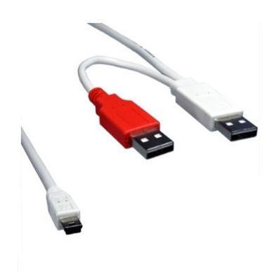 MacPower USB2.0 Y power sharing cable 1x mini USB 5 pin , 2x USB-A