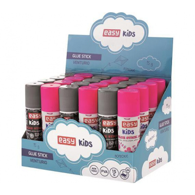 Easy Kids Lepicí tyčinka Venturio šedá a růžová 15 g, 24 ks displej (S929952)