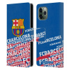 Pouzdro na mobil Apple Iphone 11 Pro - HEAD CASE - FC Barcelona - Logo název (Otevírací obal, kryt na mobil Apple Iphone 11 Pro - Fotbalový klub FC BARCELONA znak na modrém pozadí)