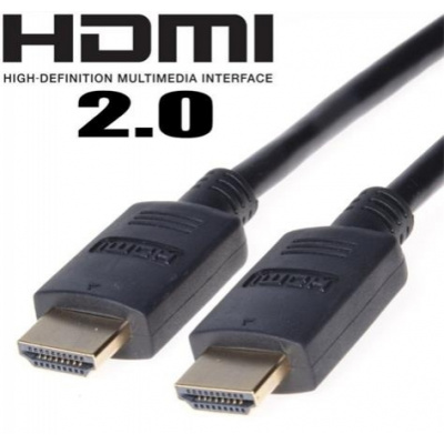PremiumCord HDMI 2.0 High Speed + Ethernet kabel, zlacené konektory, 2m | kphdm2-2