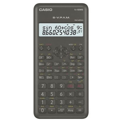 CASIO FX 82 MS 2E černá / kalkulačka školní / s dvouřádkovým displejem (FX 82 MS 2E)