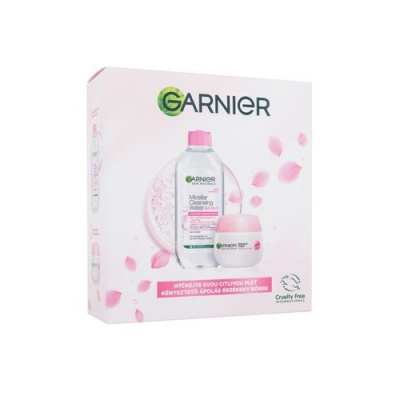 Garnier Skin Naturals Rose Cream denní pleťový krém Skin Naturals Rose Cream 50 ml + micelární voda Skin Naturals Micellar Cleansing Water All-In-1 400 ml dárková sada