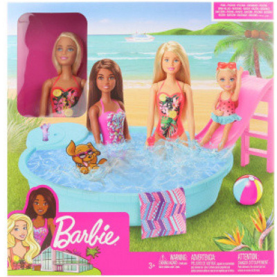 Mattel Barbie panenka a bazén GHL91