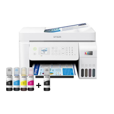 EPSON tiskárna ink EcoTank L5296, 4v1, A4, 1440x5760dpi, 33ppm, USB, Wi-Fi, LAN, bílá - C11CJ65404