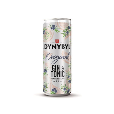 Dynybyl Gin Originál a Tonic 6% 0,25 l (plech)