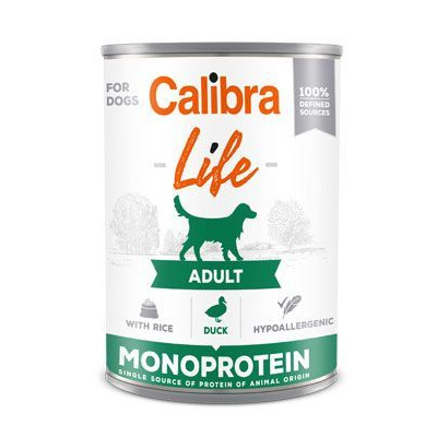 Calibra Dog Life Adult Monoprotein Duck with rice 6x400g