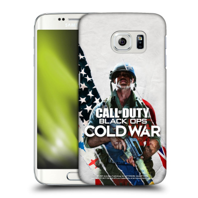 Zadní obal pro mobil Samsung Galaxy S6 EDGE - HEAD CASE - SPECOD Black Ops Cold War - Speciální Edice (Plastový kryt, obal, pouzdro na mobil Samsung Galaxy S6 EDGE - COD Cold War - Americký voják)