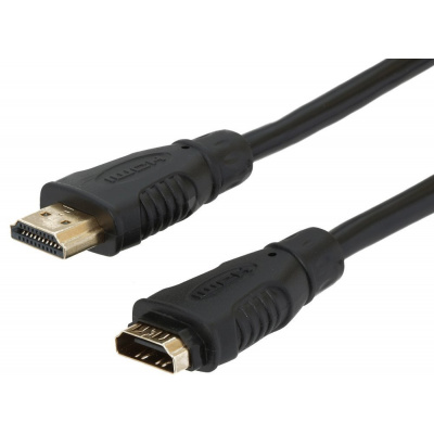 Kabel PremiumCord HDMI 5 m prodlužovací Kabel, prodlužovací, HDMI–HDMI, černý, 5 m kphdmf5
